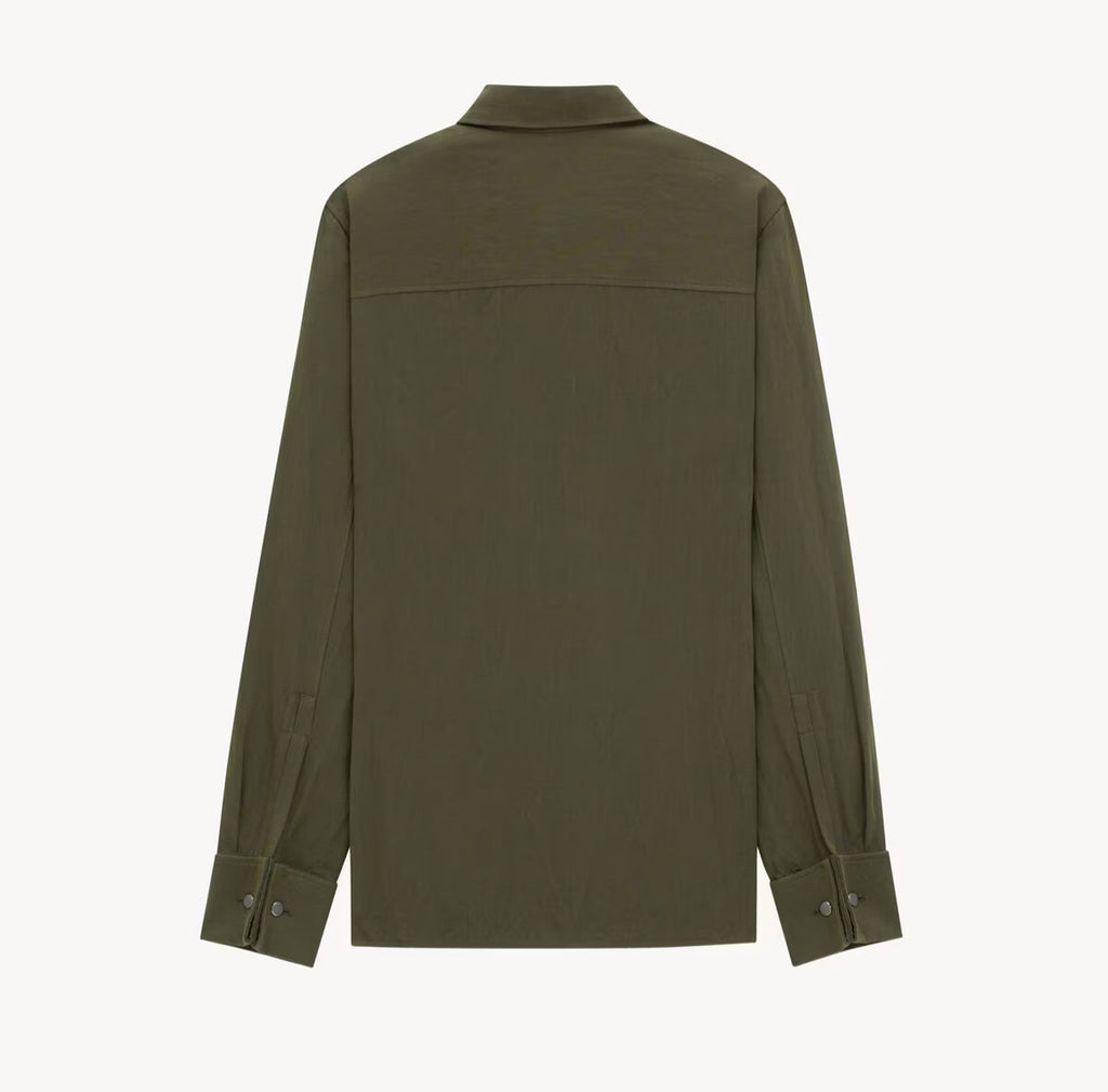 Saint Laurent 823673 Y3D50,YSL 823673 Y3D50,Saint Laurent cassandre shirt,YSL cassandre shirt,Saint Laurent khaki shirt,YSL k