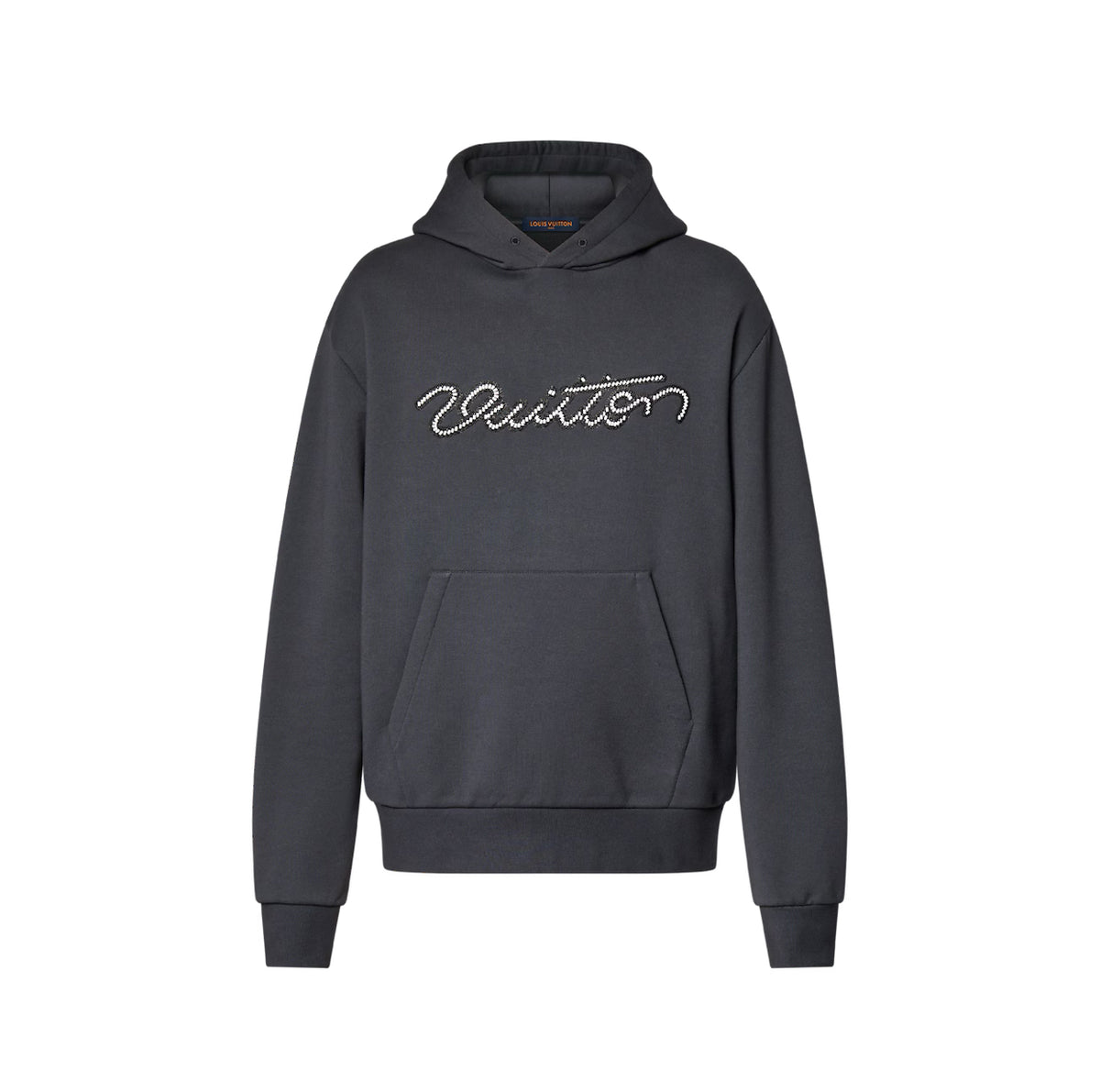 Winniemodo,Winniemodony,Louis Vuitton 1AJCFN,LV 1AJCFN,LV embellished signature hoodie,Louis Vuitton grey hoodie,LV grey hood