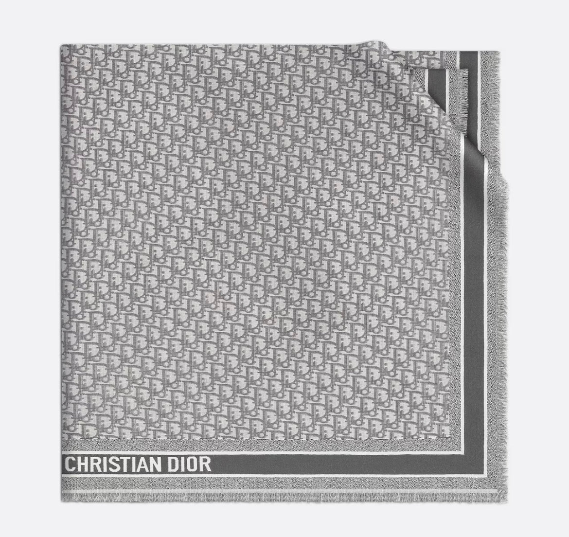 Dior oblique scarf,Dior grey monogram scarf,Dior mens shawl,DIOR men's scarf ,Dior 14DOB140I142,Dior grey scarf,dior scarf on