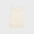 Celine RY0420H11.01OW,Celine sleeveless top,Celine sleeveless white top,Celine sleeveless vest,Celine sleeveless white vest,C