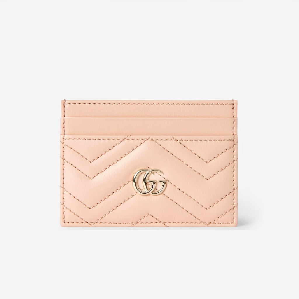Gucci 443127 DTDHD,Gucci GG Marmont card case,Gucci GG Marmont card holder,Gucci pink card holder,Gucci GG logo pink card hol