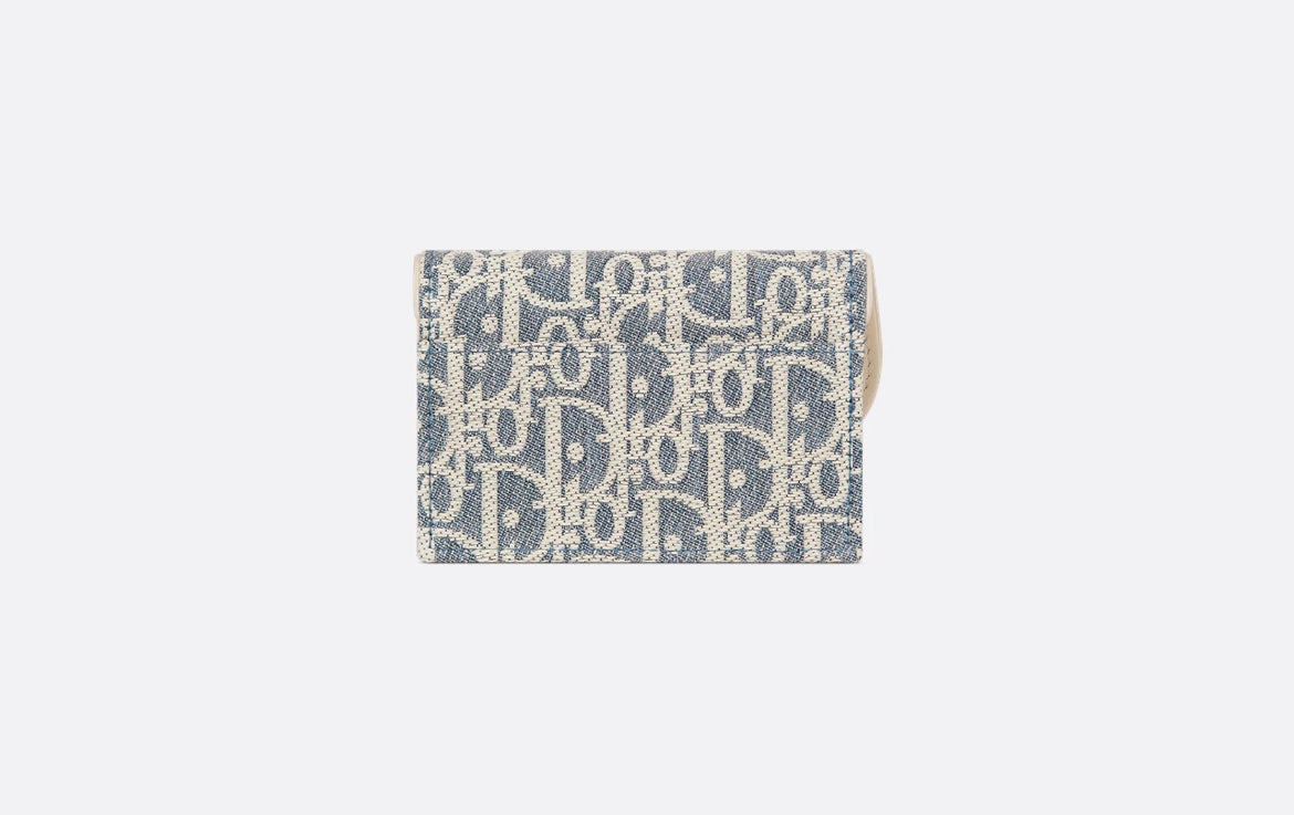 Dior saddle bloom card holder,Dior saddle card holder,Dior saddle blue card holder,Dior blue monogram card holder,Dior monogr