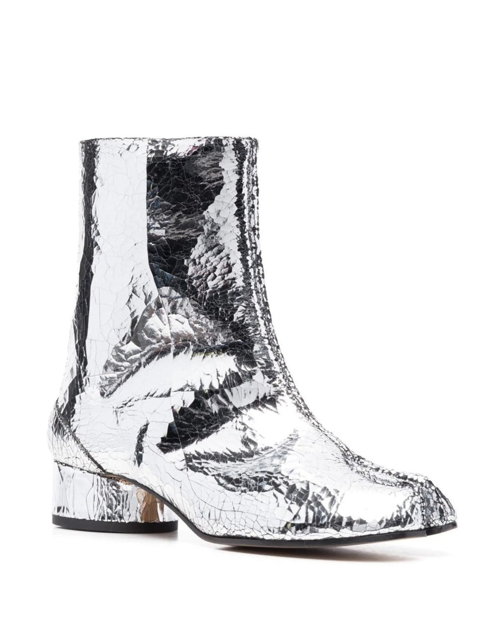 Winniemodo,Winnie modo,Maison Margiela Tabi leather ankle boots,Maison Margiela Tabi boots,Maison Margiela Tabi silver Bootie