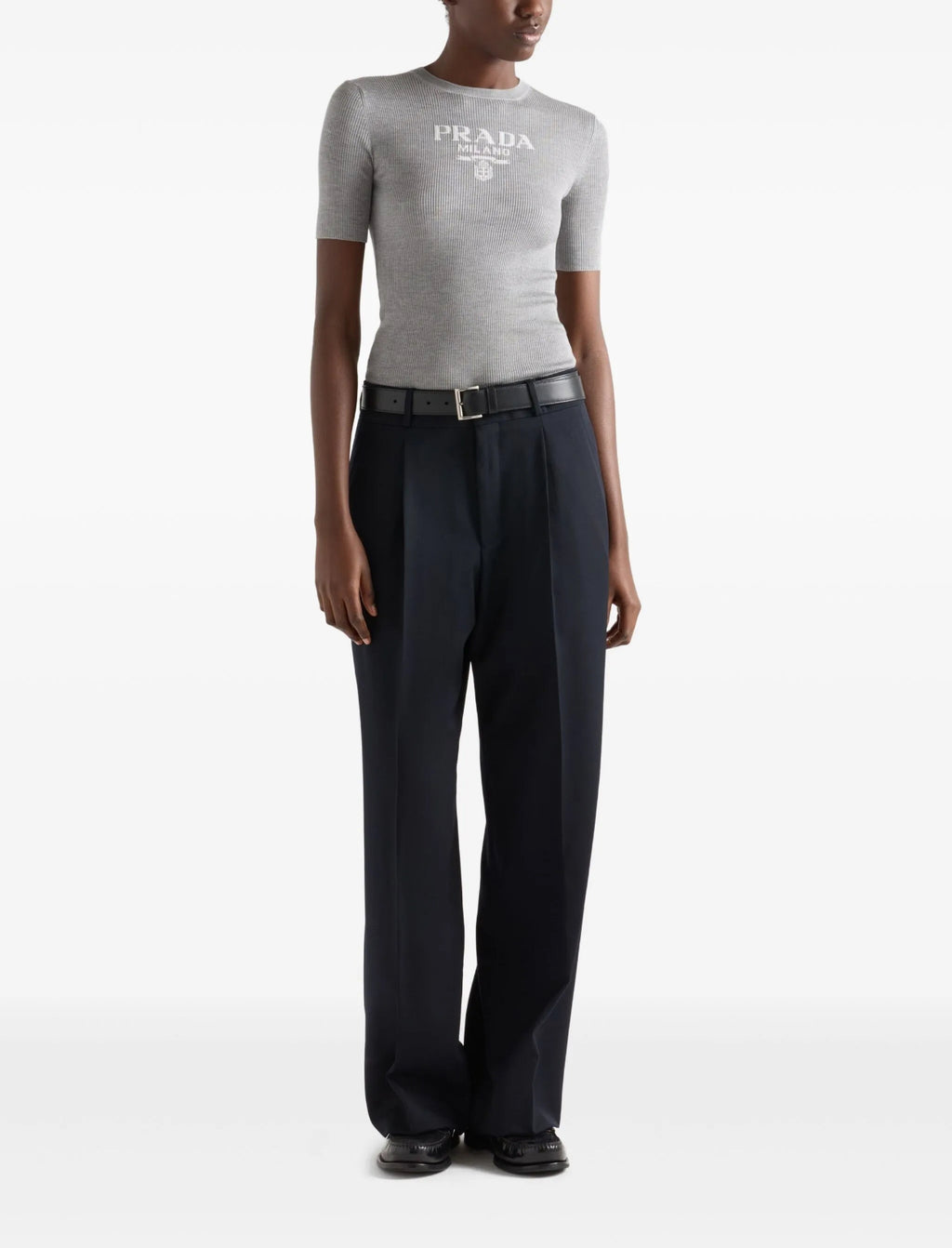 Winniemodo,Winniemodony,Prada top discount,Prada P24TIF,Prada knit top women,Prada knitwear sale,Prada top grey,Buy Prada wom