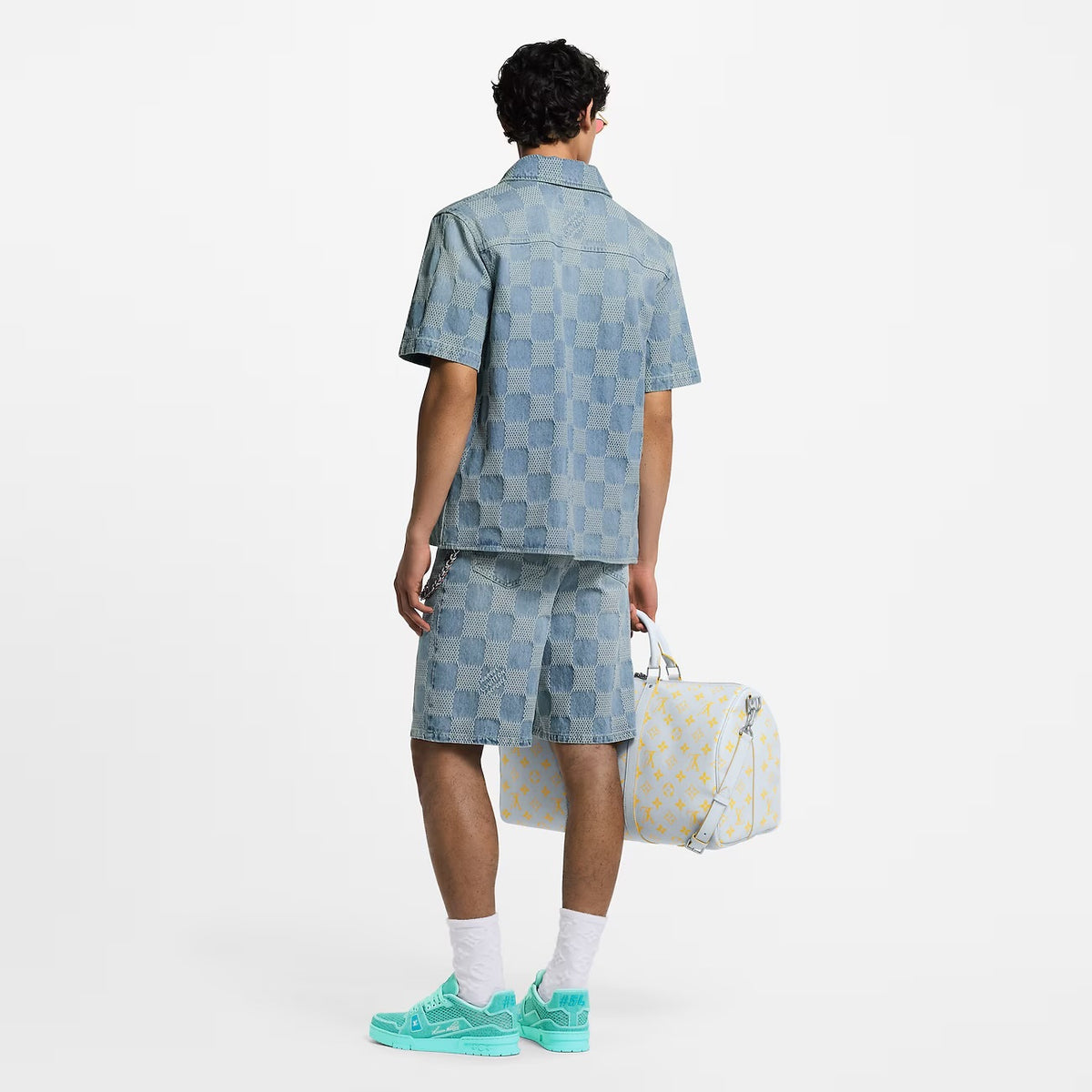 Winniemodo,Winnie modo,Louis Vuitton 1AHVDS,LV 1AHVDS,Louis Vuitton Damier Denim Shorts,LV Damier Denim Shorts,Louis Vuitton
