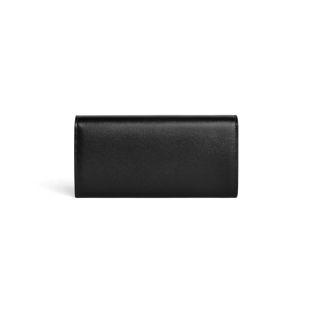 Celine 10E313DPV.38NO,Celine Large Wallet Triomphe In Shiny Calfskin,Celine Large Wallet Triomphe,Celine Large black Wallet T