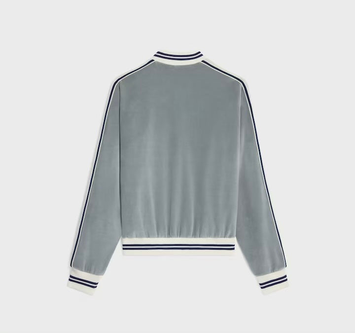 Winniemodo,Winnie modo,Celine RV0R1748Q.GBC0,Celine teddy tracksuit jacket in velvet,Celine jacket in velvet,Celine jacket,Ce