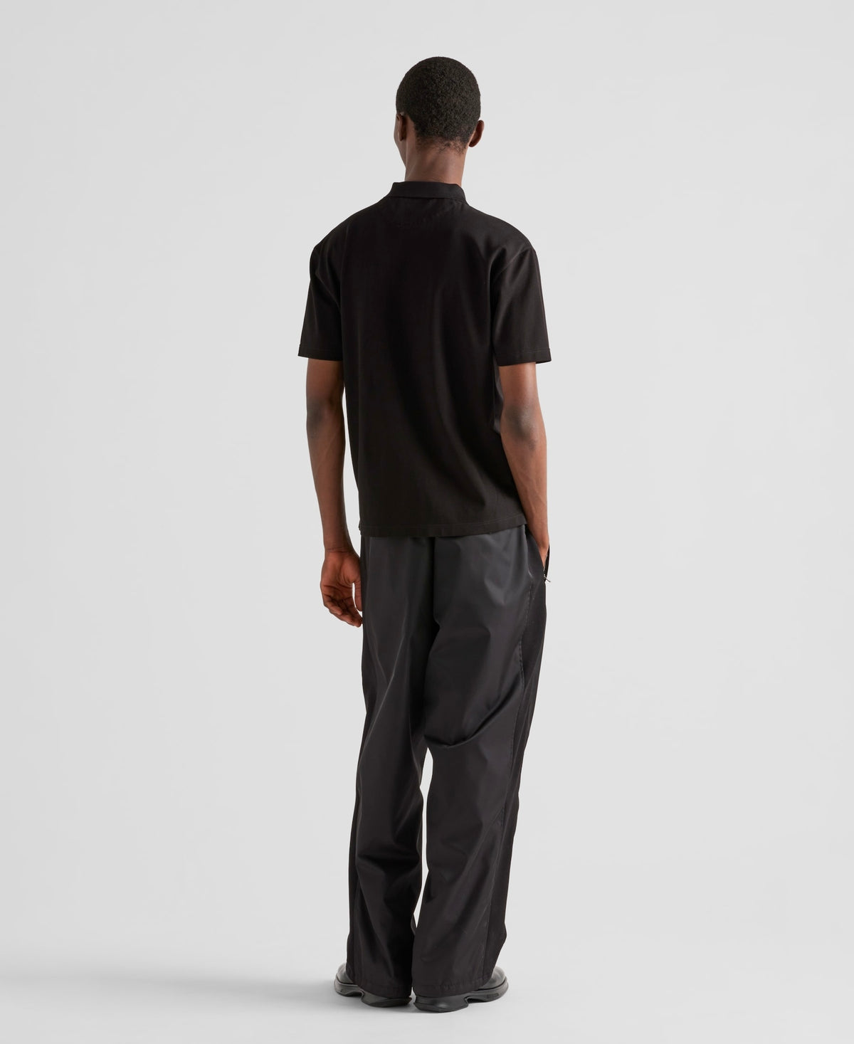 Winniemodo,Winniemodony,Prada UJN903,Prada piqué polo shirt re-nylon,Prada polo shirt,Prada polo shirt black,Prada polo shirt