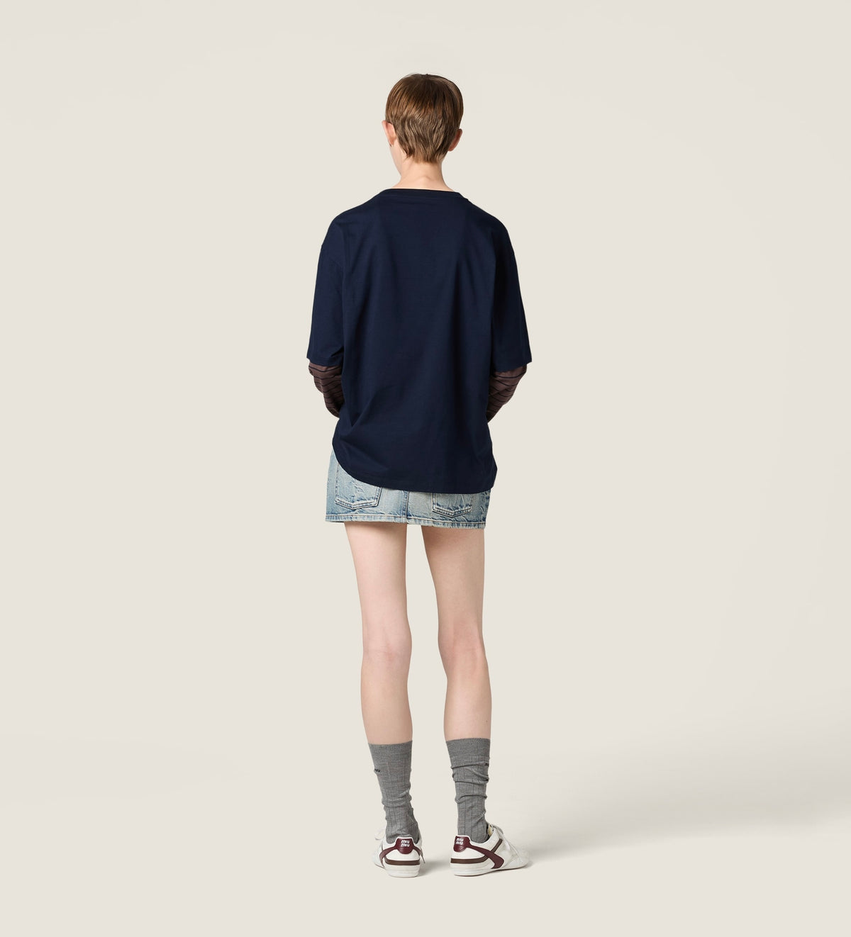 Winniemodo,Winnie modo,MIU MIU MJL128,Miu Miu long sleeved jersey T-shirt,Miu Miu long sleeved T-shirt,Miu Miu long sleeved T