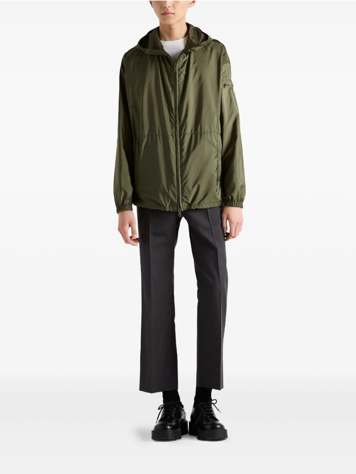 Winniemodo,Winnie modo,Prada SGC835OOO1WQ9,Prada hooded lightweight jacket,Prada windbreaker,Prada jacket green,Prada jacket