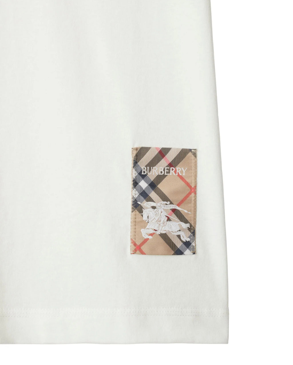 Burberry 8102254,Burberry 8104889,Burberry check patch T-shirt,Burberry check patch white T-shirt,Burberry check patch black