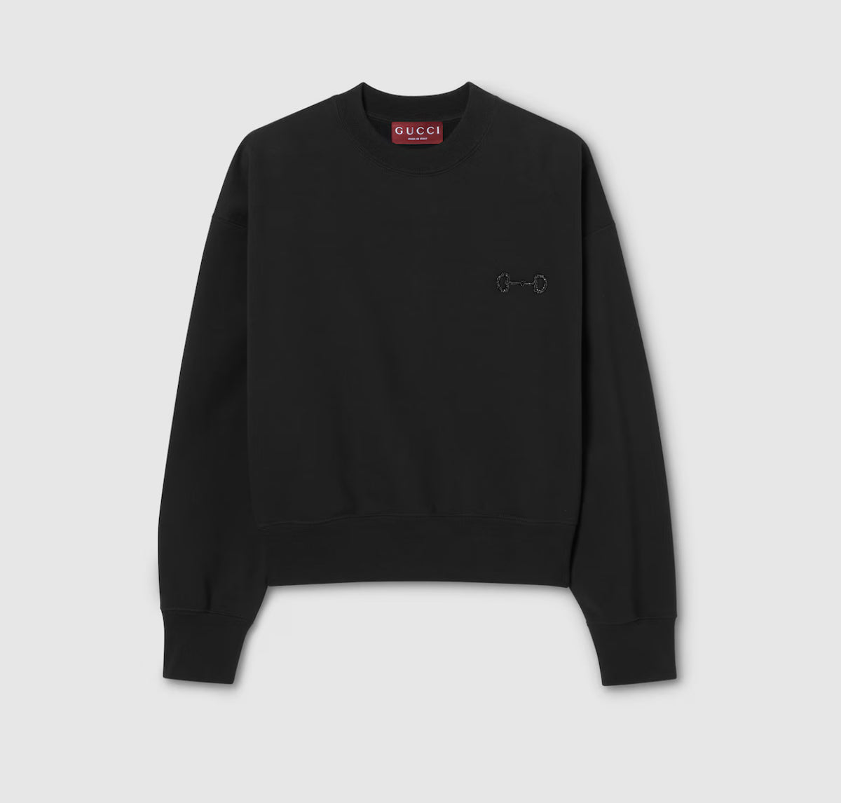 Winniemodo,Winniemodony,Gucci 837931 XJHMP,Gucci sweatshirt with embroidery,Gucci sweat black,Gucci sweater women,Gucci sweat