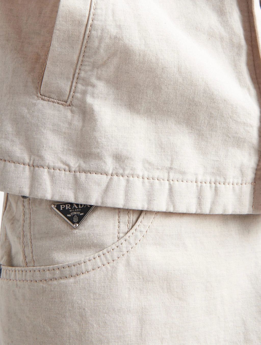 Prada GEP374SVMO14J2,Prada trousers,Prada trousers white,Prada trousers men beige,Prada white trousers mens,Prada trousers on