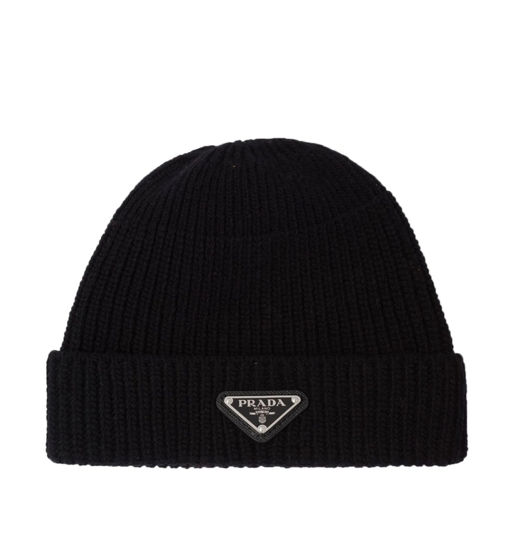 Winniemodo,Winniemodony,Prada triangle logo cashmere beanie,Prada cashmere beanie,Prada wool hat,Prada hat,Prada wool hat bla