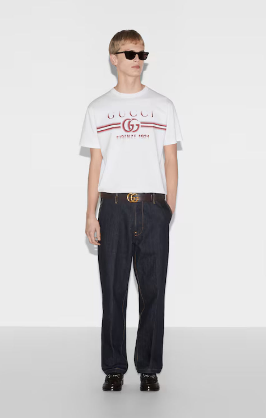 Gucci 785345 XJGKJ, Gucci jersey T-shirt Gucci print, Gucci black T-shirt 2025,Gucci white t-shirt 2025,Gucci t-shirt mens,Gu