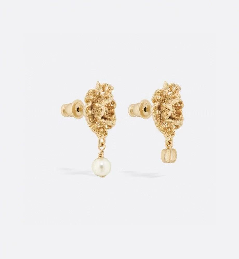 Dior Jardin de Dior earrings,Dior flower earrings,Dior peony earrings,Dior earrings 2025,Dior gold earrings,Dior pearl earrin