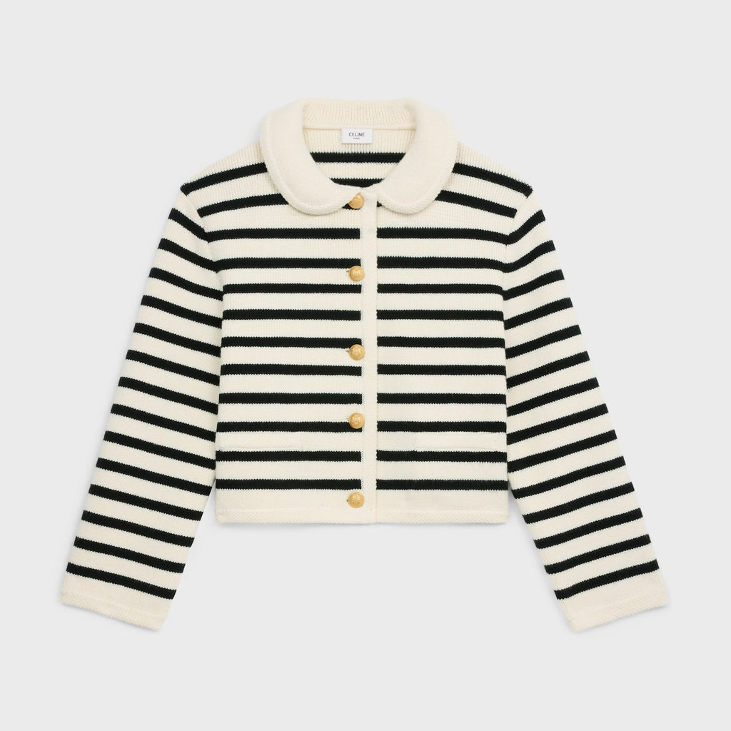 Winniemodo,Winnie modo,Celine RV09O570P.60EB,Celine cardigan jacket in striped wool,Celine jacket,Celine jacket sale,Celine c
