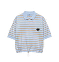 Winniemodo,Winnie modo,Prada 39609SOOO16WC,Prada striped polo shirt,Prada striped polo womens,Prada polo shirt,Prada striped