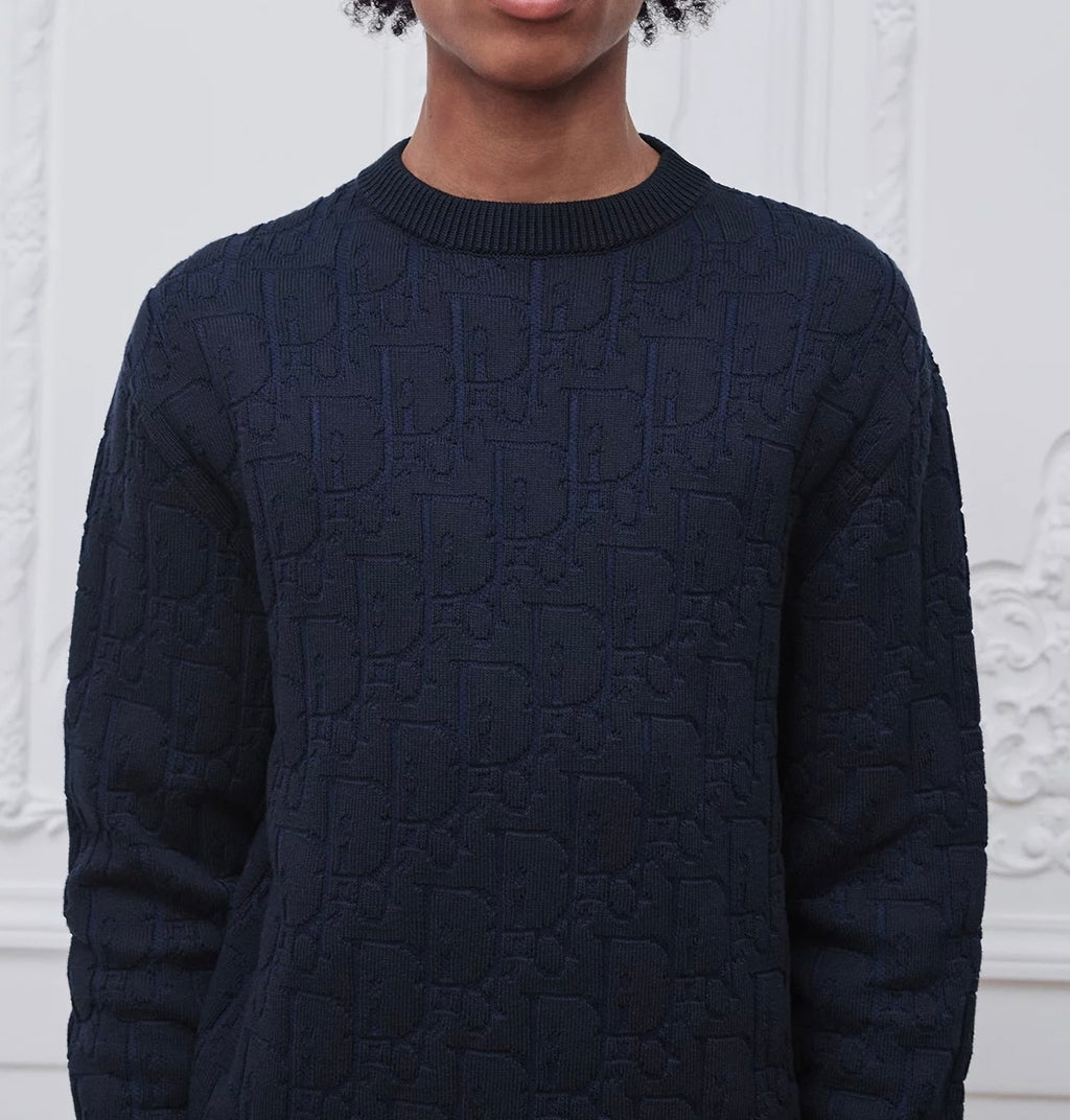 Winniemodo,Winniemodony,Dior 683M695A7044,Dior oblique sweater,Dior monogram sweater,Dior monogram sweater navy,Dior monogram