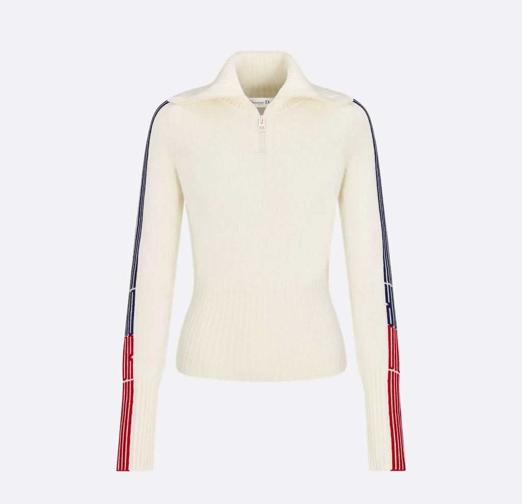 Winniemodo,Winniemodony,Dior 544S76A1288,DiorAlps zipped sweater,Dior alps zip up jacket,Dior jacket white,Dior jacket womens