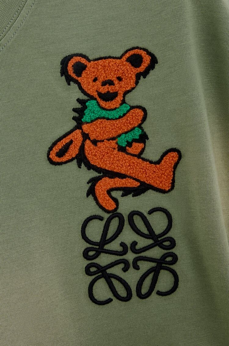 Loewe H616Y22XA1,Loewe relaxed fit T-shirt in cotton,Loewe teddy bear t-shirt,Loewe teddy bear green t-shirt,Loewe green t-sh