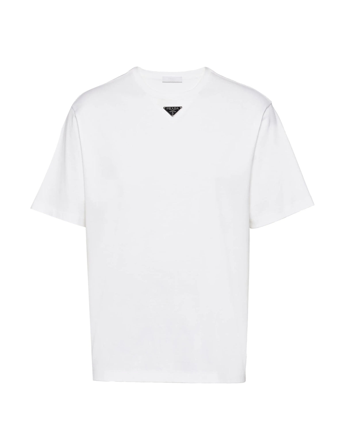 Prada UJN861S232240,Prada triangle logo T-shirt,Prada T-shirt white,Prada white T-shirt mens,Prada T-Shirt black,Prada black