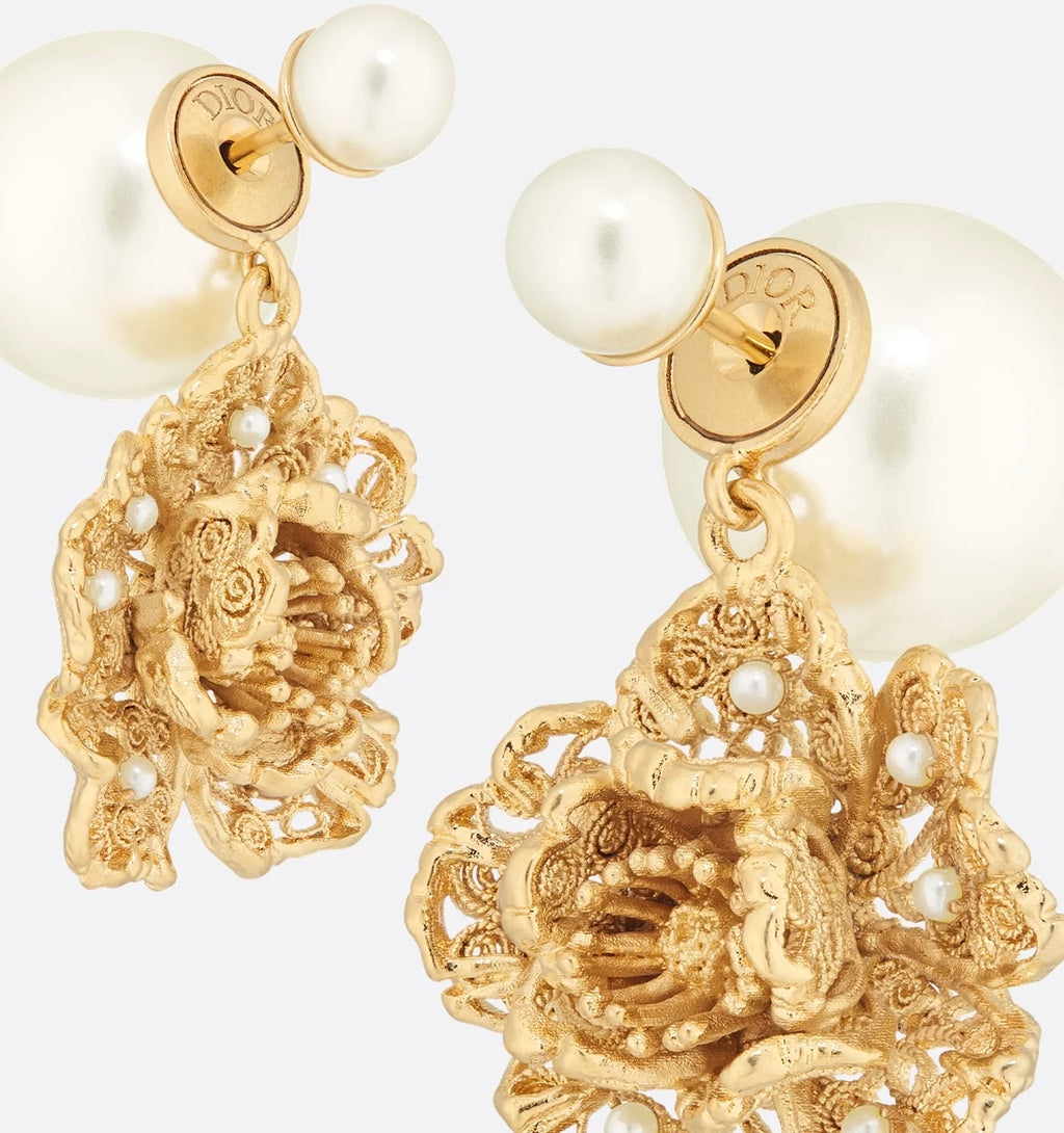 Dior tribales earrings,Dior peony earrings,Dior pearl flower earrings,Dior pearl earrings peony,Dior pearl earrings sale,Dior
