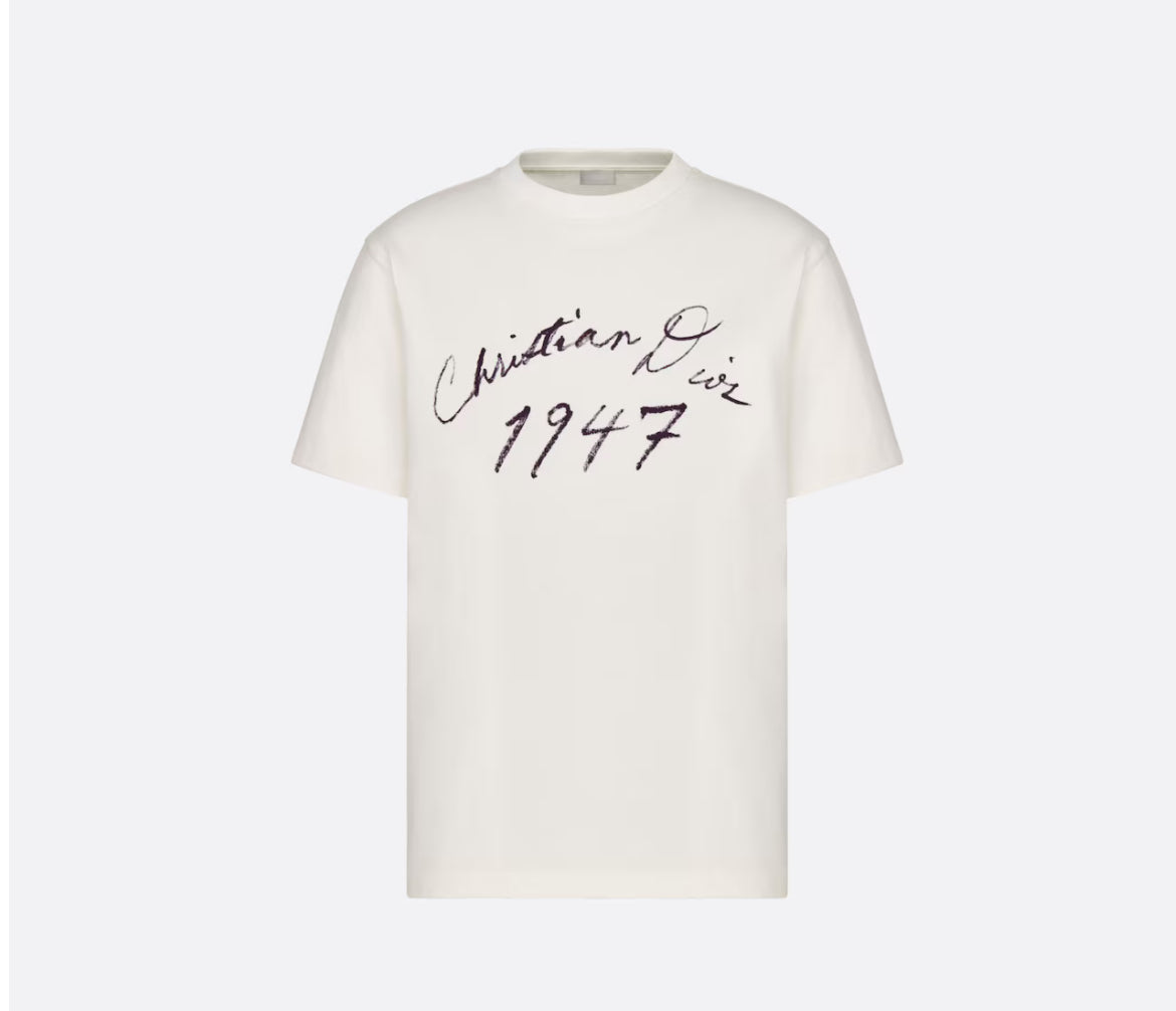 Dior handwritten Christian Dior relaxed fit T-shirt,Dior 493J696F0554, Dior T-Shirt,Dior T- Shirt mens,Dior T- Shirt authenti