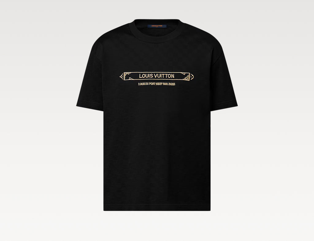 Louis Vuitton 1AHW20,LV 1AHW20,Louis Vuitton embellished Damier T-shirt,LV embellished Damier T-shirt,Louis Vuitton t-shirt 2