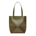 Loewe IDA657G50X01,Loewe Medium Puzzle Fold tote in shiny calfskin,Loewe puzzle fold tote bag,Loewe puzzle tote bag,Loewe gre