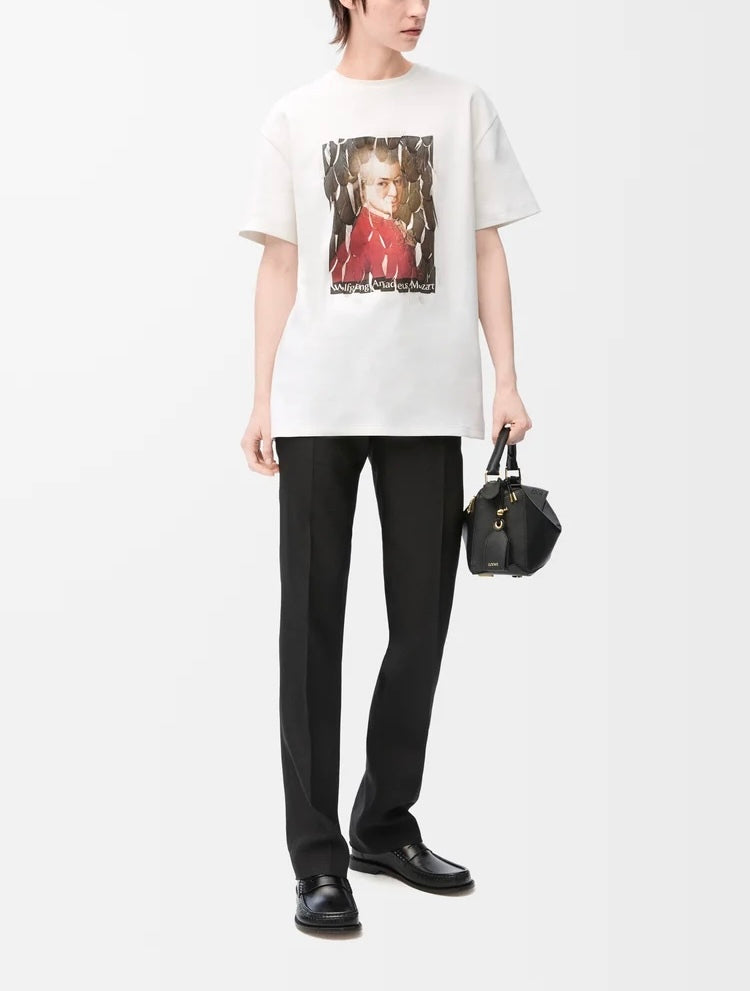 Loewe S540Y22X69,Loewe relaxed fit T-shirt,Loewe white t-shirt,Loewe white women t-shirt,Loewe white tee,Loewe womens tee,Loe