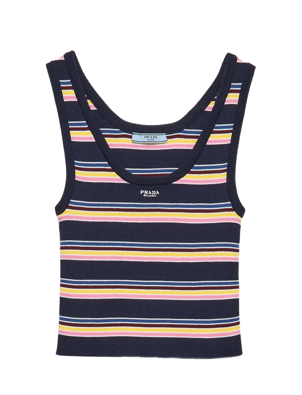 Prada P29B64SOOO16V9,Prada striped top,Prada striped vest,Prada striped vest women,Prada striped top Women,Prada vest womens,