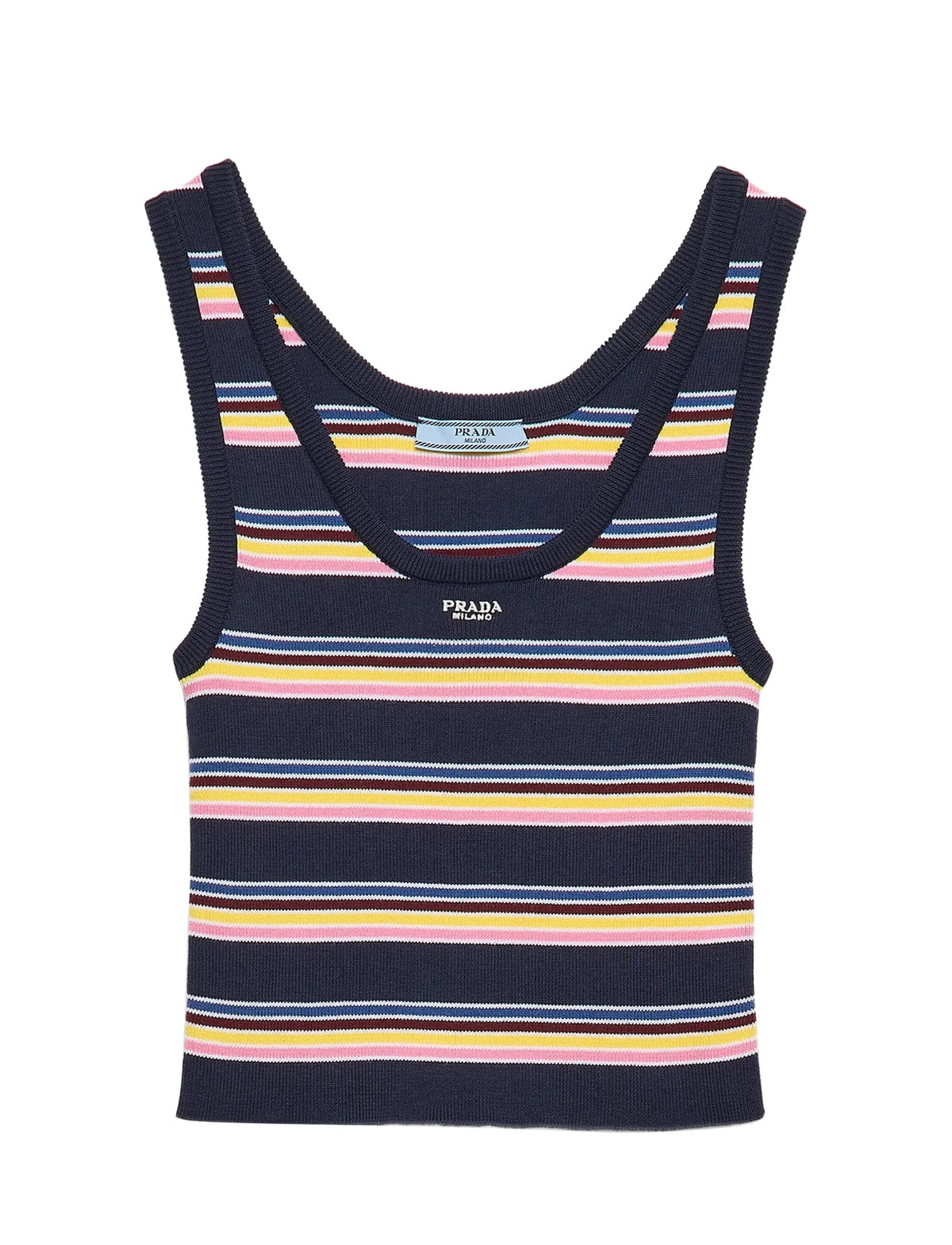 Prada P29B64SOOO16V9,Prada striped top,Prada striped vest,Prada striped vest women,Prada striped top Women,Prada vest womens,
