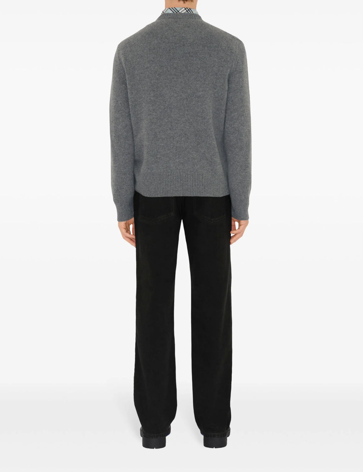 Burberry 8104878,Burberry sweater mens,Burberry sweater cashmere grey,Burberry sweater wool grey,Burberry knitwear grey,Burbe