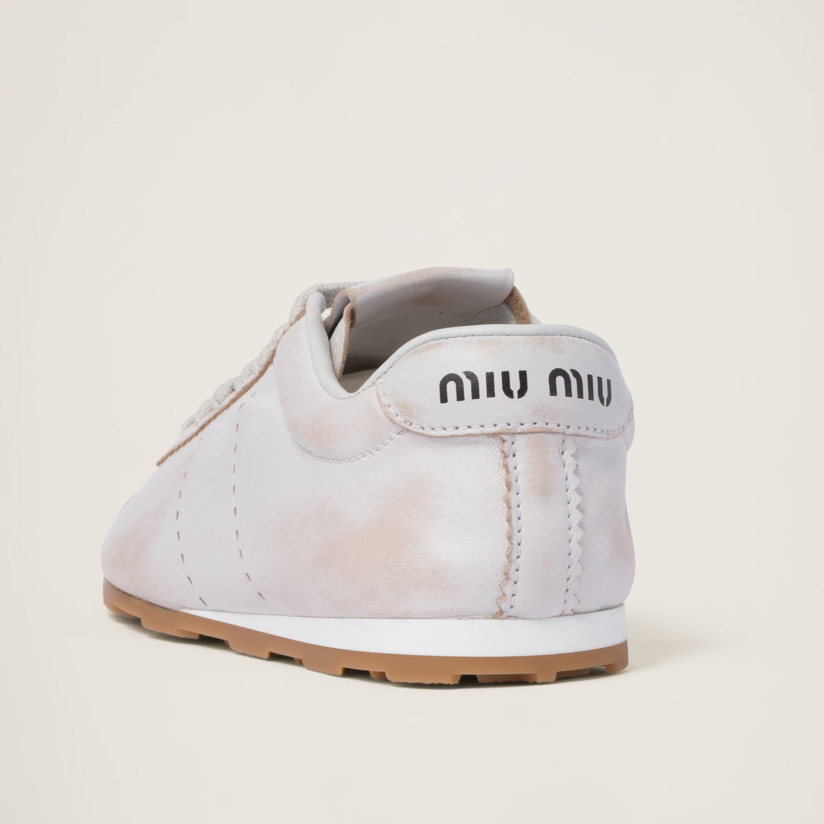 Miu Miu bleached nappa leather sneakers,Miu Miu women's,Miu Miu 5E114E ,Miu Miu outlet,Miu Miu sneakers,Miu Miu online shop,M