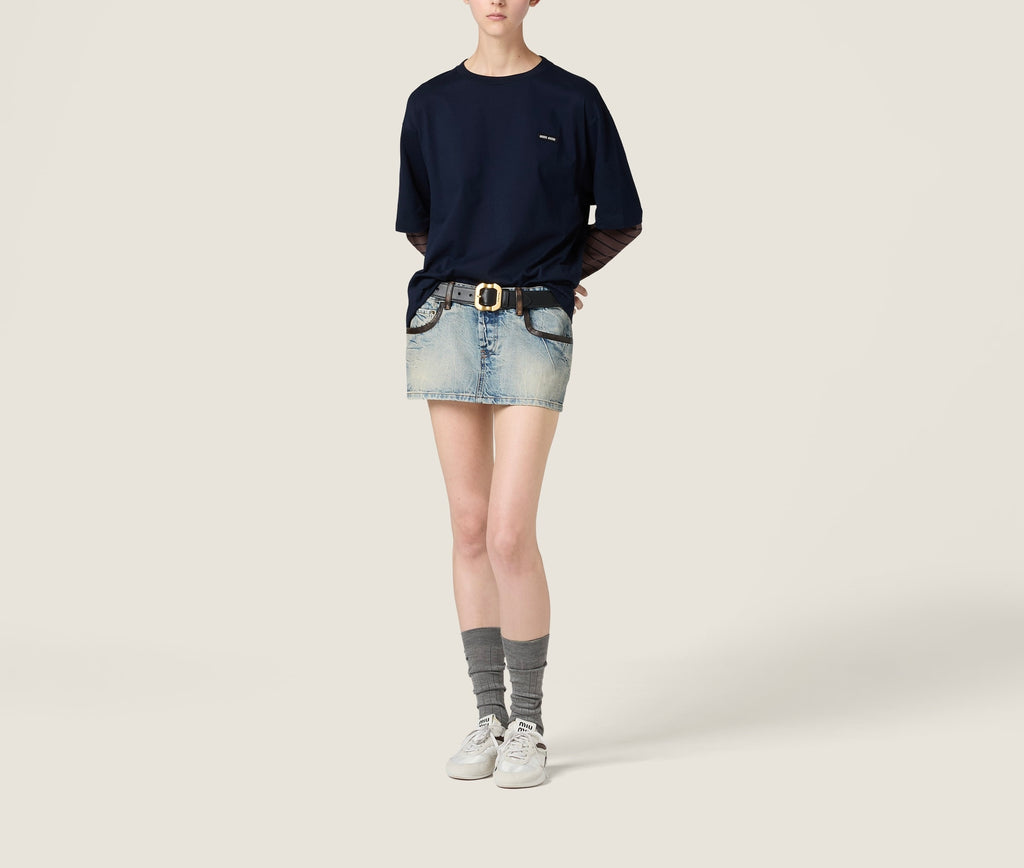 Winniemodo,Winnie modo,MIU MIU MJL128,Miu Miu long sleeved jersey T-shirt,Miu Miu long sleeved T-shirt,Miu Miu long sleeved T